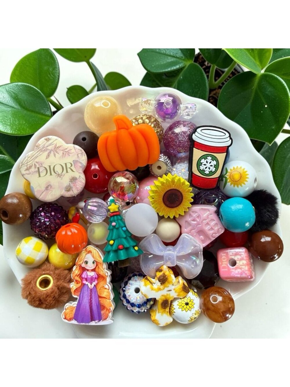 Beads,Focals & Spacers-Mixed Lot-60+ Items-For Beadable Pens, Keychains, Etc.